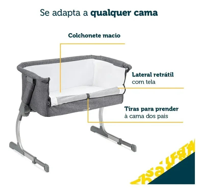 Berço Safety 1st Side by Side Cinza - foto 3