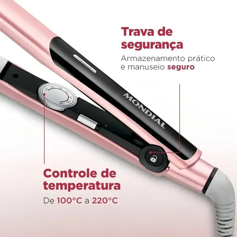Prancha Alisadora Mondial Golden Rose P-20 Bivolt - foto 3