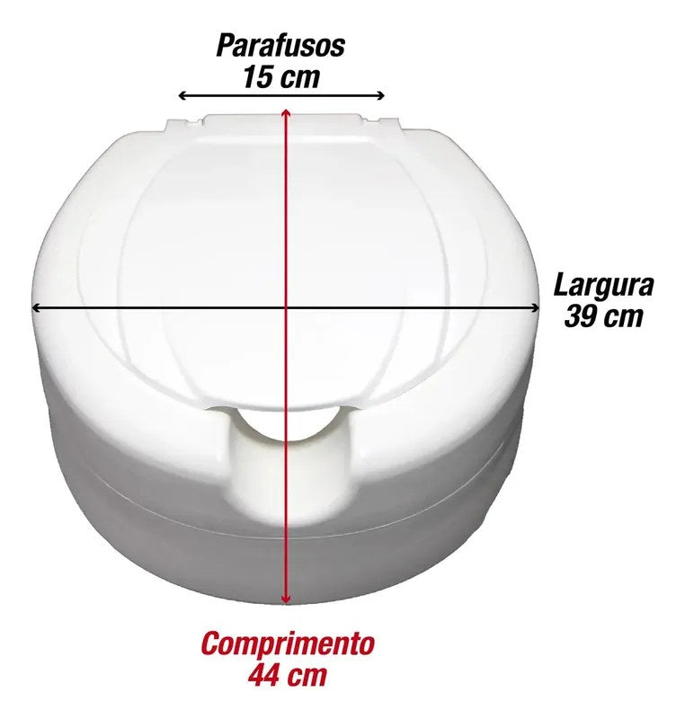 Assento Sanitário Elevado 13,5cm com Tampa - foto 3