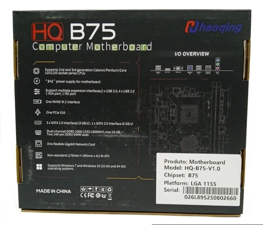 Placa-Mãe HQ B75 Haoqing - foto 3