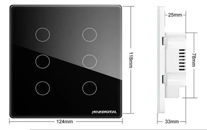 Interruptor Inteligente Wi-Fi Novadigital 6 Teclas 4x4 - foto 3