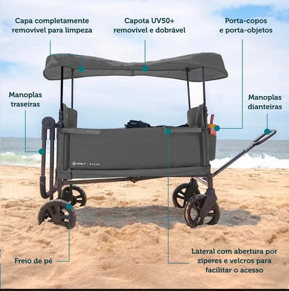 Carrinho Multiuso Safety 1st Wagon Cinza - foto 4