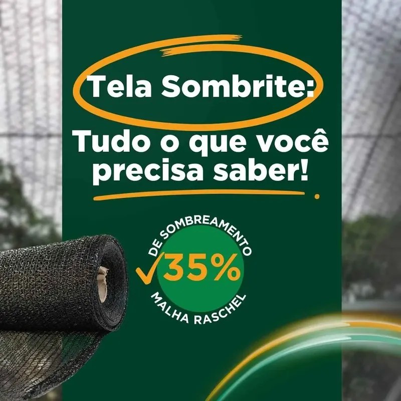 Tela de Sombrite Preta 35% 3 x 100m - foto 4
